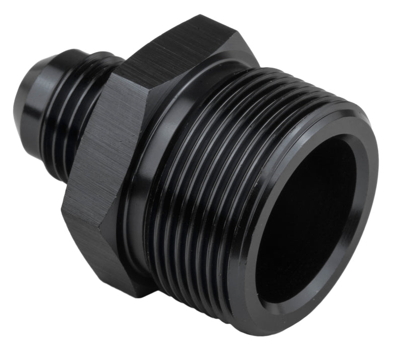 Proflow Fitting, Inlet Fuel Straight Adaptor Quadrajet Male -06AN To 1in. x 20, Black - PFE708-06BK PFE708-06BK