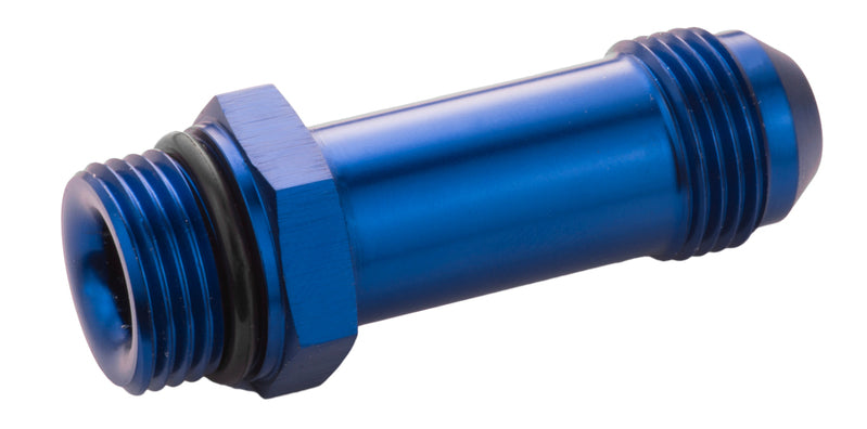 Proflow Quick Release Fuel Fitting Holley Inlet Feed -08AN Male To -08AN Male 2in, Blue - PFE709-08 PFE709-08