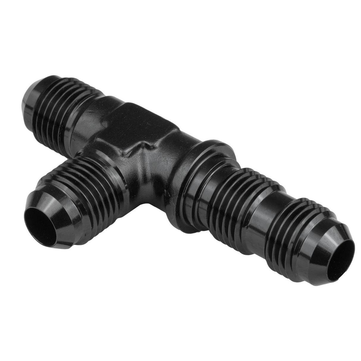 Proflow Fitting, Adaptor -04AN Flare Bulkhead Run Tee, Black - PFE804-04BK PFE804-04BK