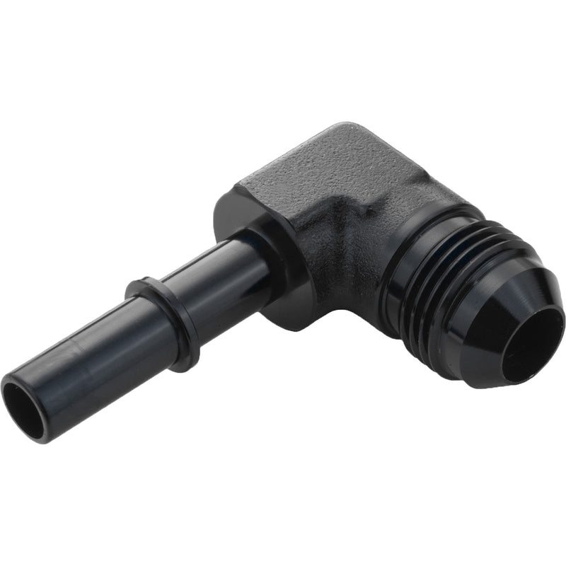 Proflow 3/8in. Male Fitting Quick Connect 90 Degree To -08AN Male Fitting, Black - PFE810-03BK PFE810-03BK