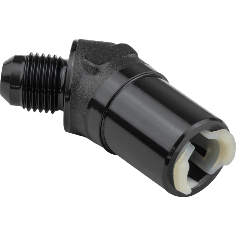 Proflow 3/8in. Female Fitting Quick Connect 45 Degree To -08AN Male, Black - PFE811-03BK PFE811-03BK