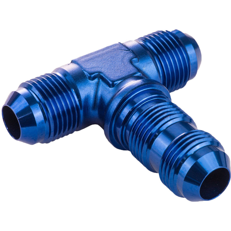 Proflow Bulkhead Adaptor AN Flare Tee Flare -06AN, Blue - PFE834-06 PFE834-06