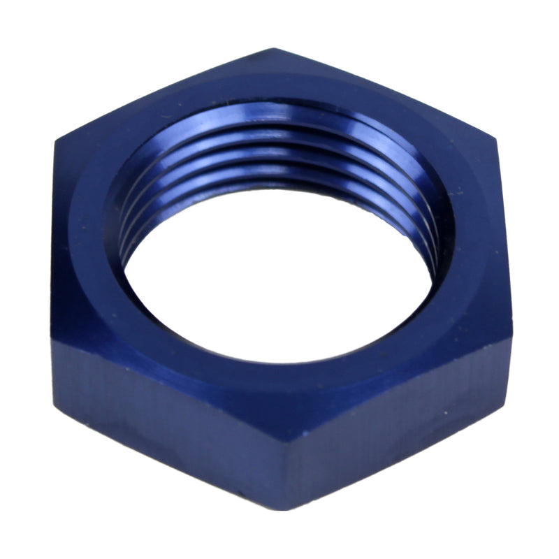 Proflow Aluminium Bulkhead AN Nut -08AN, Blue - PFE924-08 PFE924-08