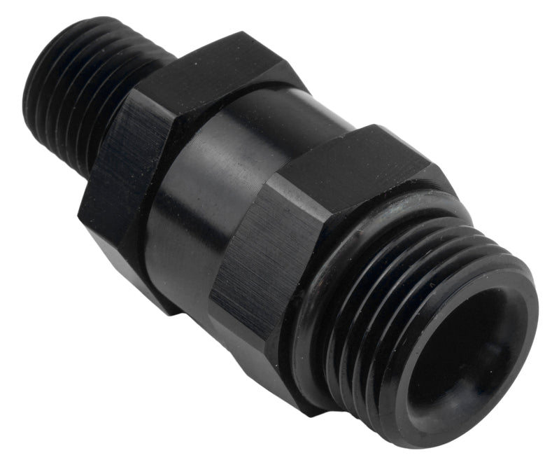 Proflow Fitting Male 1/4in. NPT To Fitting Male -08AN O-Ring Swivel, Black - PFE928-08-04BK PFE928-08-04BK
