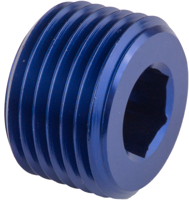 Proflow Fitting Aluminium Socket Plug 1/8in. NPT, Blue - PFE932-02 PFE932-02