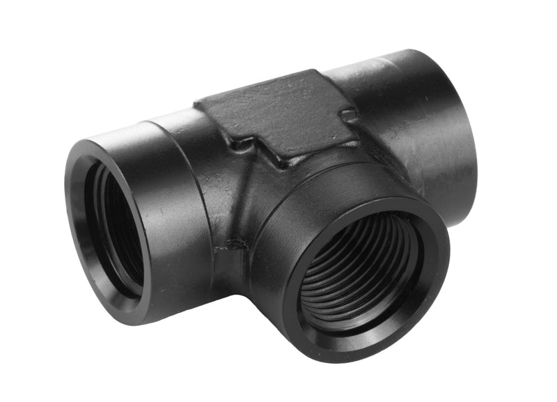 Proflow Fitting Aluminium Adaptor Female Tee -08AN, Black - PFE938-08BK PFE938-08BK