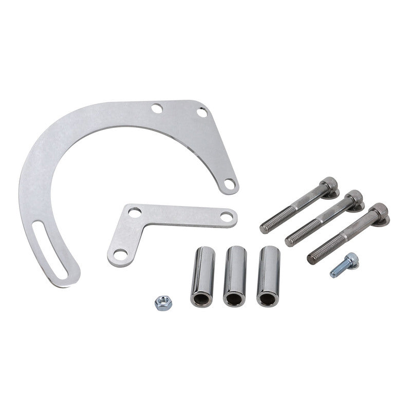 Proflow Alternator Bracket Kit, For Chevrolet Small Block, Low Mount, Short Water Pump, Steel, Chrome - PFEAB327350 PFEAB327350
