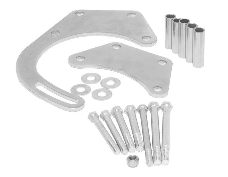 Proflow Alternator Bracket Kit, For Chevrolet Big Block, Steel, Chrome, Low Mount, Short & Long Water Pump - PFEAB396454 PFEAB396454
