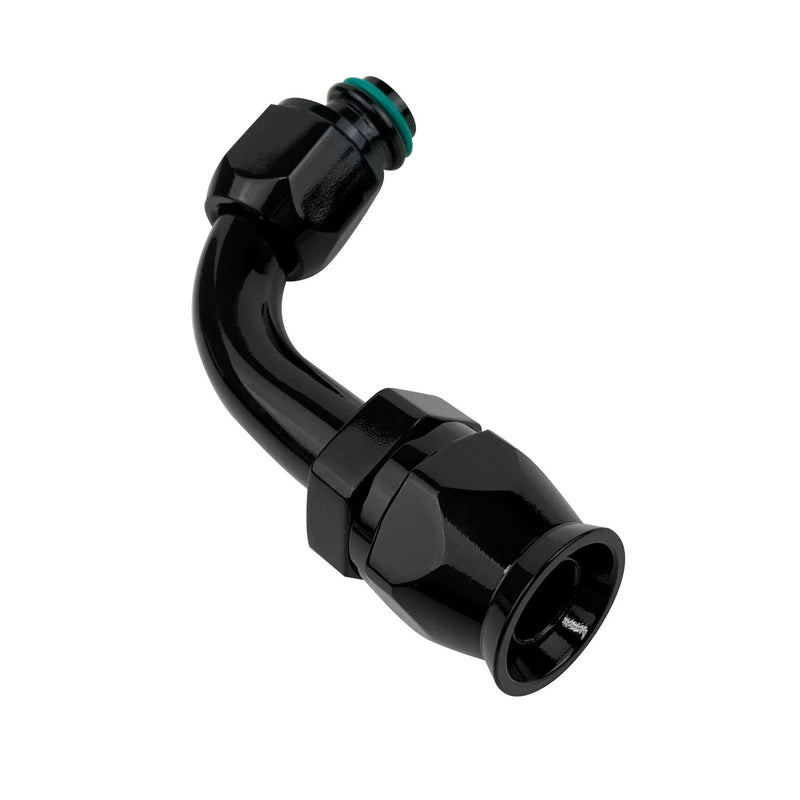 Proflow Hose End Air Conditioning 304 Stainless 90 Degree Female O-Ring Pilot -06, Black - PFEAC103-06BK PFEAC103-06BK