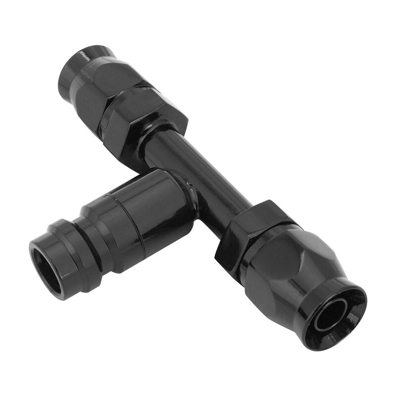 Proflow Hose End Air Conditioning 304 Stainless Straight Inline Charge Port -06, Black - PFEAC110-06CPBK PFEAC110-06CPBK
