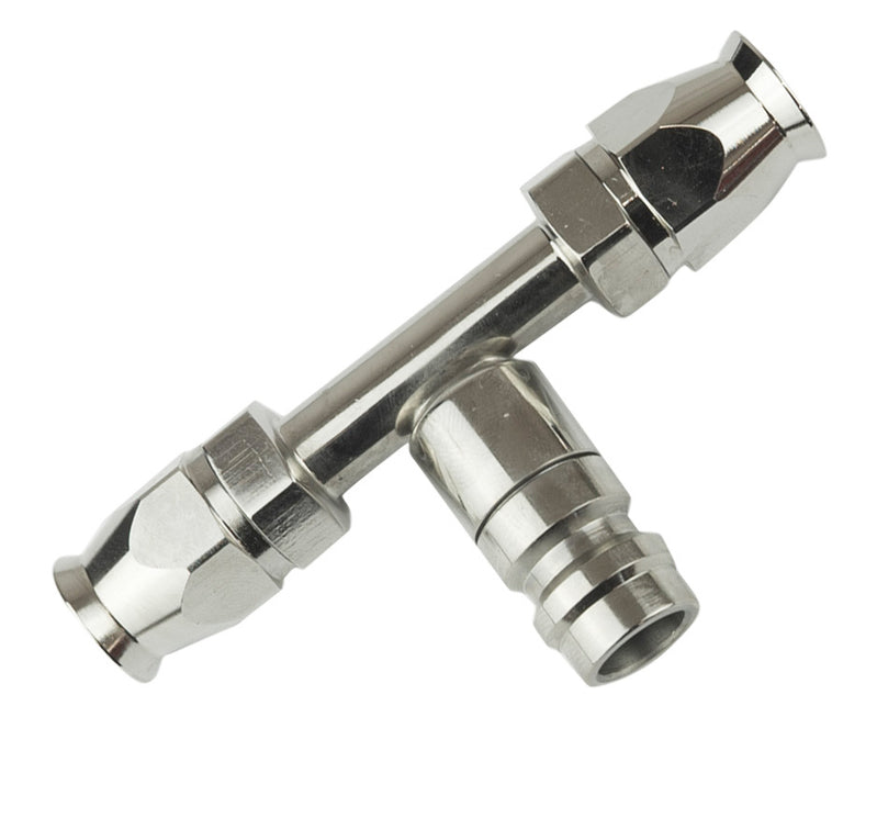 Proflow Hose End Air Conditioning 304 Stainless Straight Inline Charge Port -10, Chrome - PFEAC110-10CP PFEAC110-10CP
