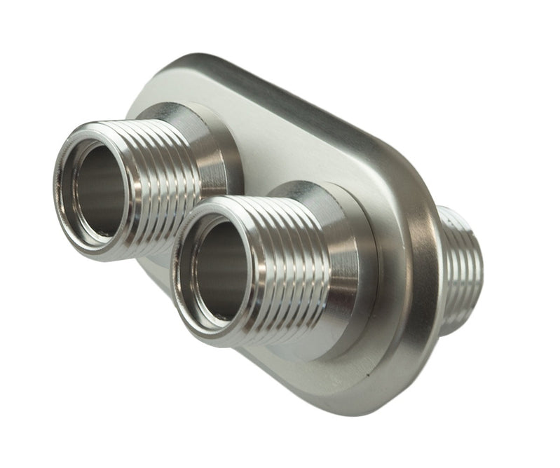 Proflow Firewall Bulkhead Aluminium Air Con 2 Port #10, #10 Inline, Polished - PFEACWP102 PFEACWP102