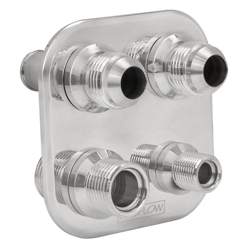 Proflow Firewall Bulkhead Aluminium Air Con 4 Port #6, #10 Inline, Polished - PFEACWP103 PFEACWP103