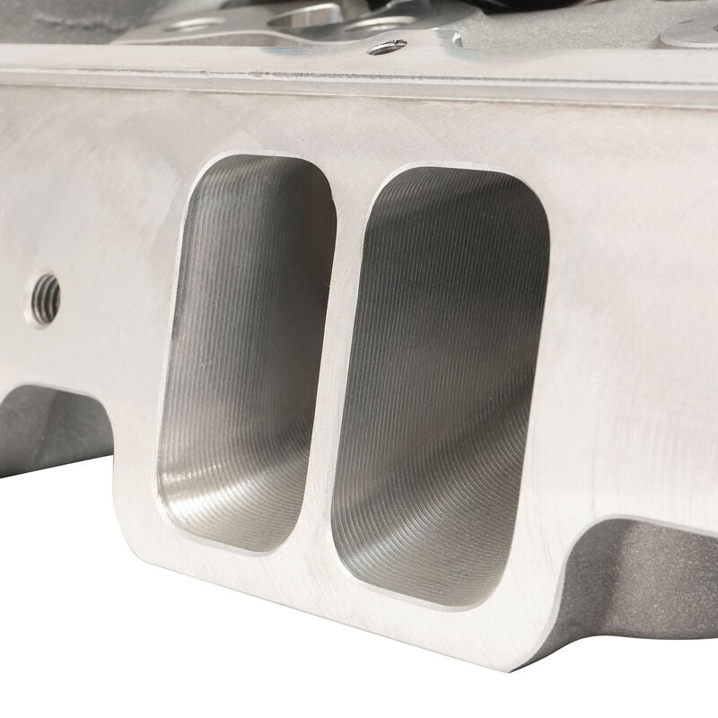 Proflow Cylinder Heads, SuperMax 220 CNC, SB Chev, Aluminum, Assembled, 7/16 Studs & G/Plates 64cc Chamber, Angle Plug, 210cc Intake Runner,600HP,Pair - PFEAHC22064-CNC