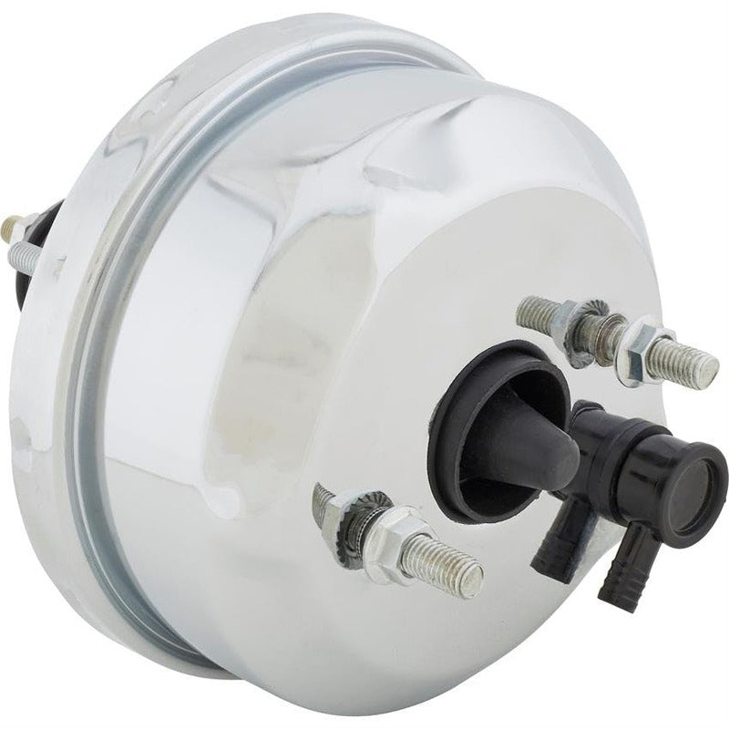 Proflow Power Brake Booster Universal 7in. Single Diaphragm, Chrome - PFEBB7001CH