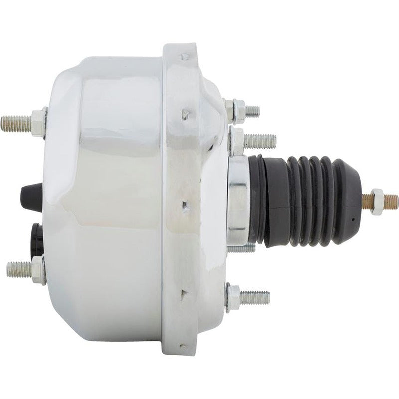 Proflow Power Brake Booster Universal 7in. Single Diaphragm, Chrome - PFEBB7001CH
