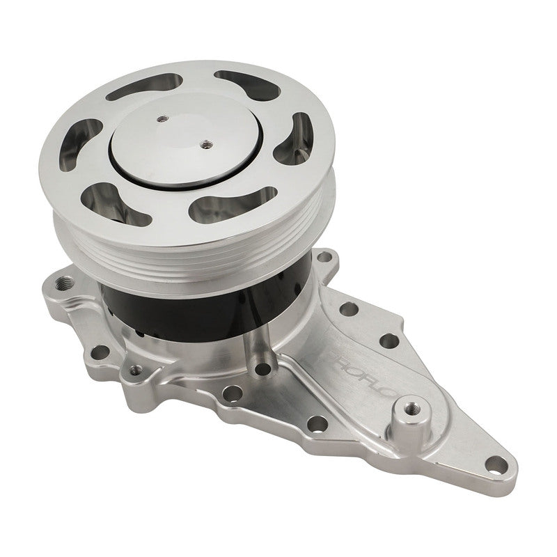 Proflow Water Pump Electric Billet Aluminium, Polished, suits Toyota Supra 1JZ, 2JZ 132 LPM/35 GPM at 12 Volts, Each - PFEBEW5010 PFEBEW5010