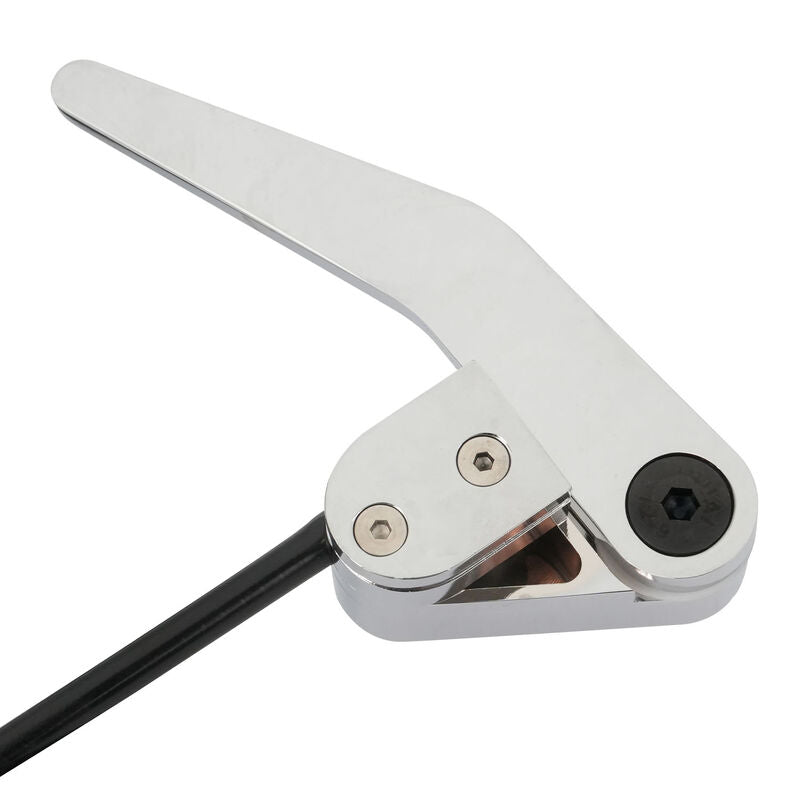 Proflow Universal Bear Jaw Door Latch Release, Boot Release, Chrome Handle with Cable Kit - PFEBJ-5
