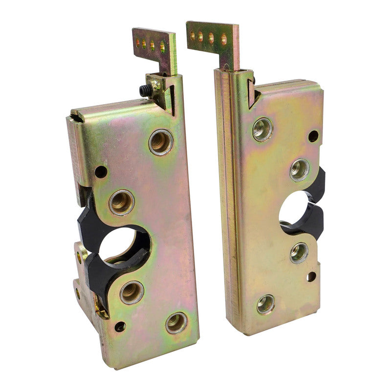 Proflow Universal Standard Bear Jaw Car Door Latch Kit, With Striker Plates, Zinc Plated, Two Stage Latch. Kit - PFEBJ-7