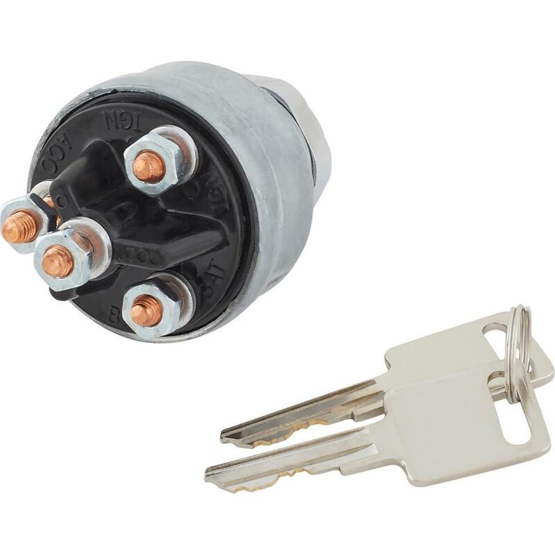Proflow Universal Ignition Switch, Stainless Bezel, 2-Way, GM Style, Set - PFEBT-410BK