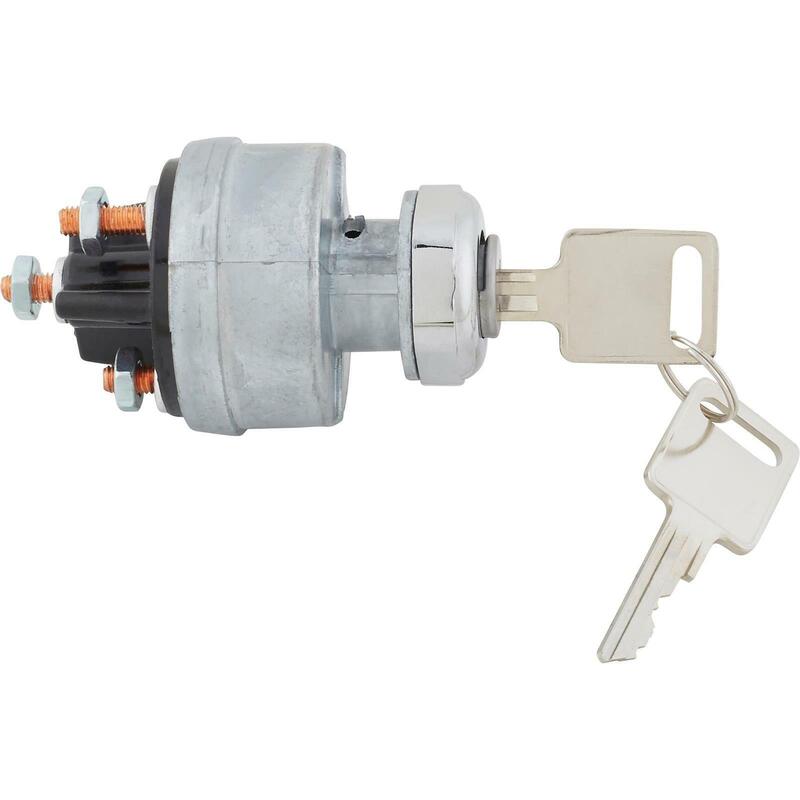 Proflow Universal Ignition Switch, Stainless Bezel, 2-Way, GM Style, Set - PFEBT-410BK