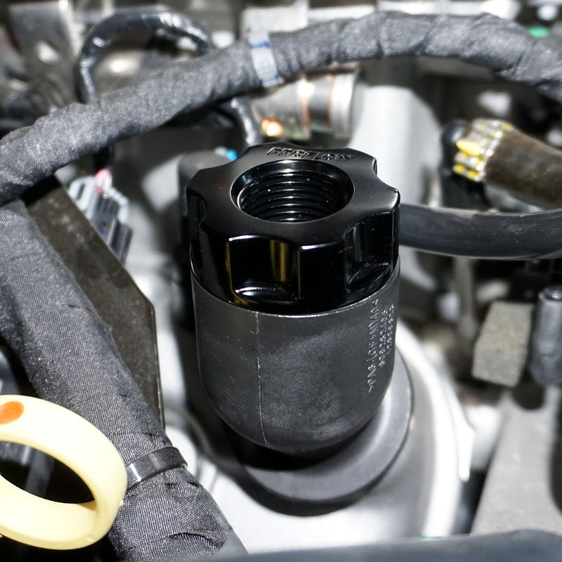 Proflow Oil Cap Breather, For Holden Commodore LS, -10AN, Twist-on, Billet Aluminium, Black - PFECC-CAPLS