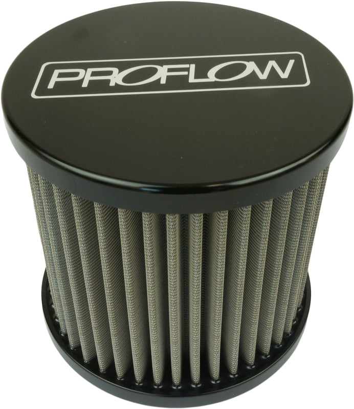 Proflow Oil Breather Filter Billet -10AN Female Thread, 90x78mm, Black - PFECCB-4BK PFECCB-4BK