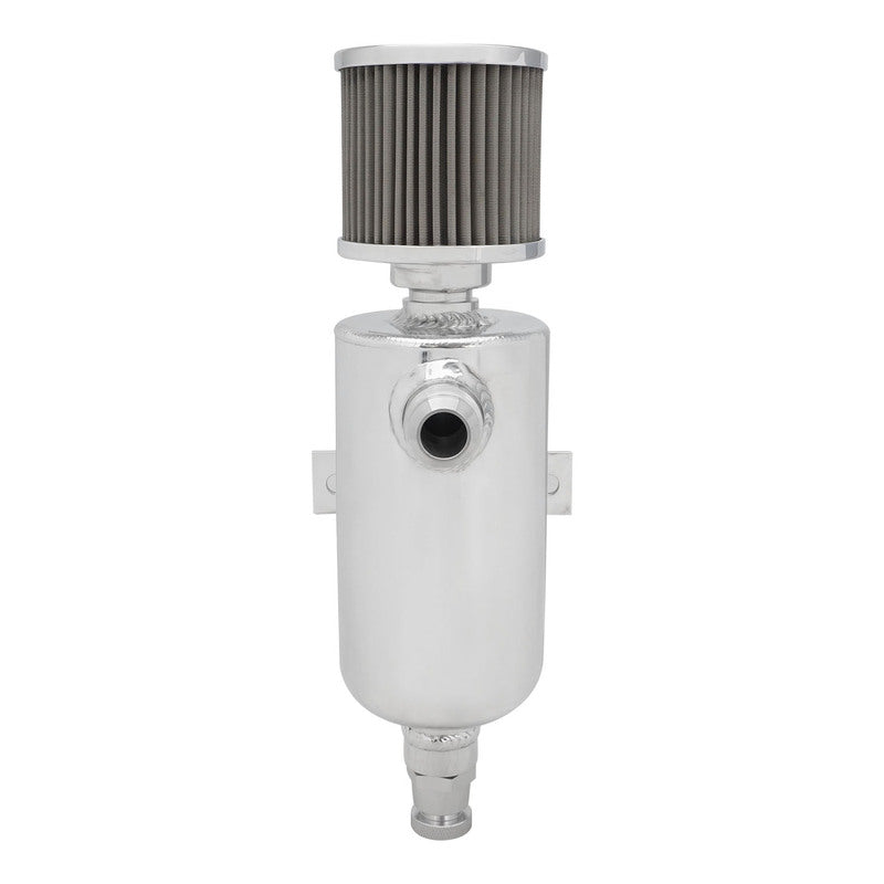 Proflow Oil Breather Tank Pro Aluminium, 650mL, -12AN Male, Polished - PFECCT075AN