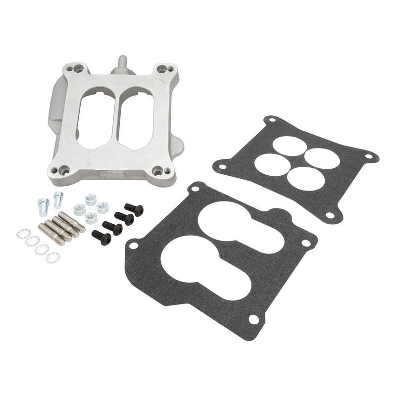 Proflow Carburettor Adaptor Spacer Aluminium 4-Barrel Ford Spread Bore, Thermoquad to Holley Square Bore, Kit - PFECS520