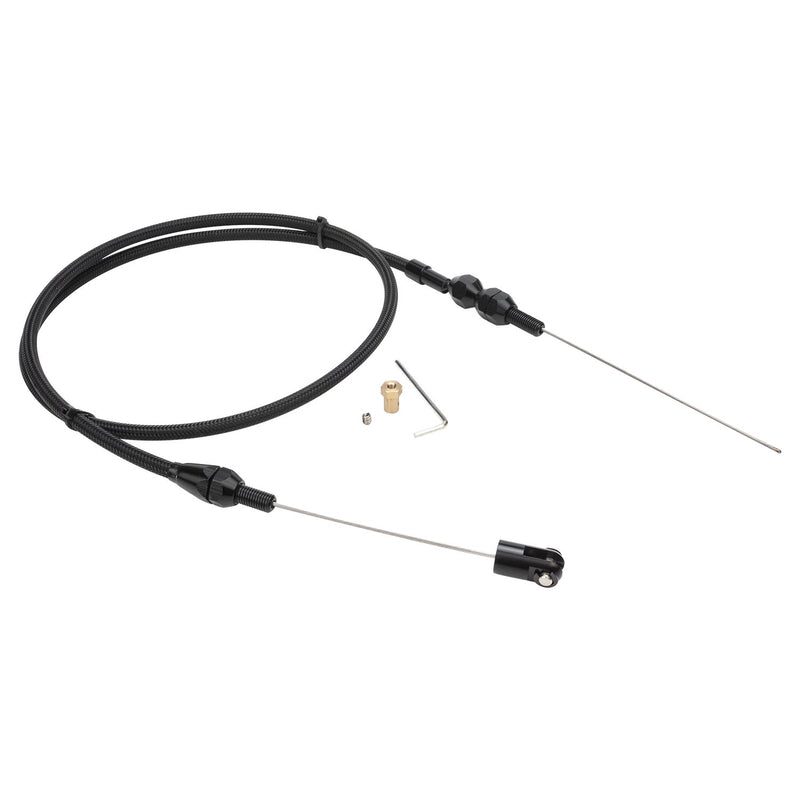 Proflow Throttle Cable, LS Chev,For Holden Commodore,Black Braided Stainless Wire, 36 in. Length - PFECSS-LS36-BK PFECSS-LS36-BK