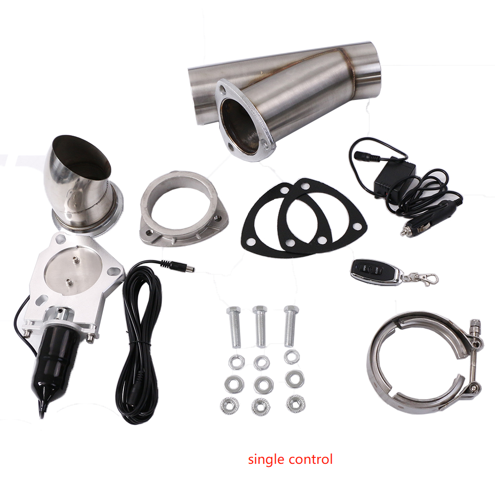 Proflow Single Exhaust Cutouts, Electric, Aluminium, Bolt On, 3.0 in. Diameter, Stainless Steel Tubing, Kit - PFEEEC300 PFEEEC300