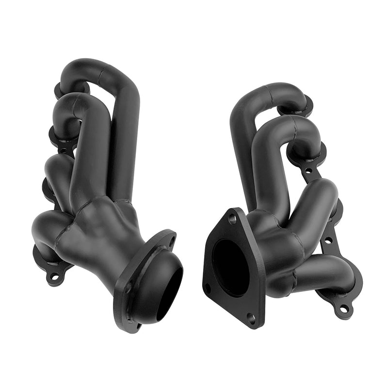 Proflow LS Exhaust Headers, Tight-Fit 1-5/8'' Block Huggers, Chevrolet Holden LS1 LS2 Rear Outlet, Black Ceramic, Set - PFEEH7003BK