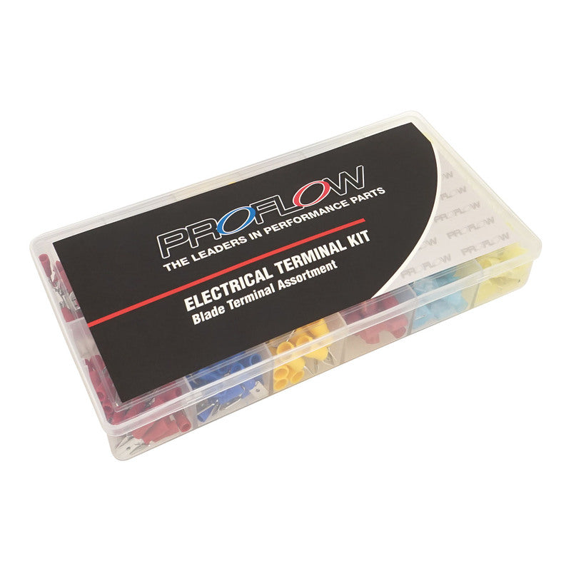 Proflow Electric Terminal Kit, 270 Piece Male/Female Blade Terminal Assortment, Kit - PFEELCKIT-2