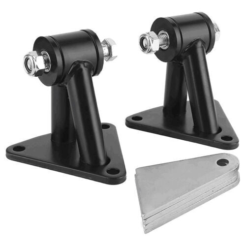 Proflow Engine Motor Mount Kit, Weld in, Chev V8, Black, Universal, Engine Swap Application, Pair - PFEEM009