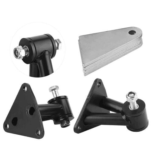 Proflow Engine Motor Mount Kit, Weld in, Chev V8, Black, Universal, Engine Swap Application, Pair - PFEEM009