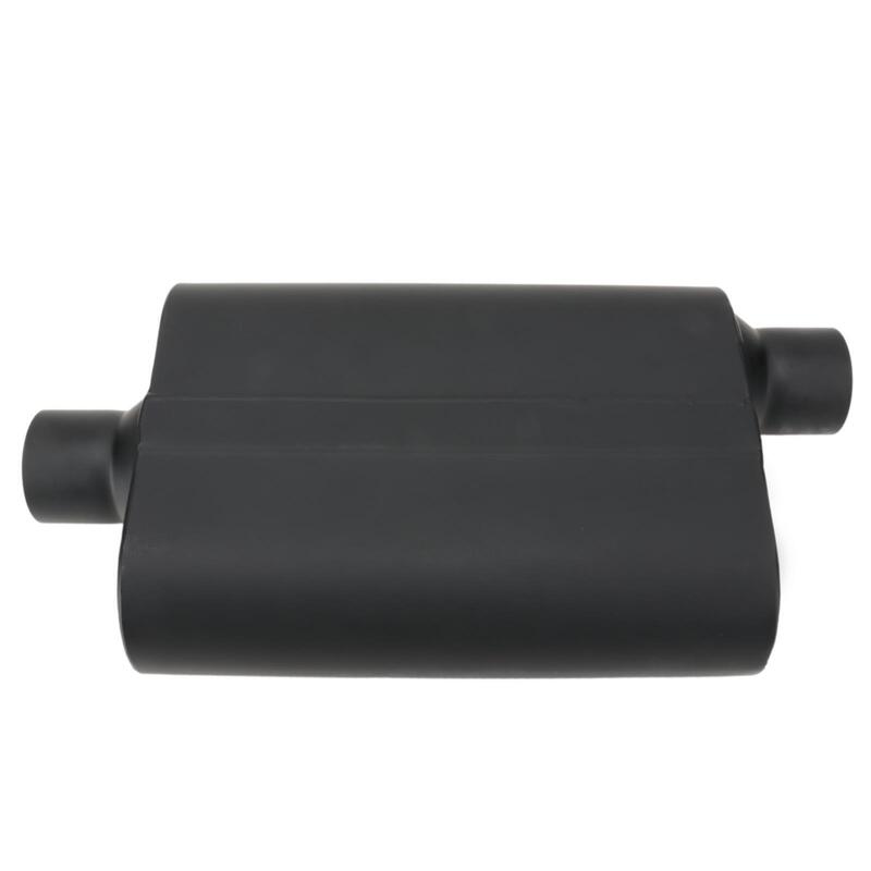 Proflow Muffler, 3.00 in, Black Compact Flow Chamber II, Side Inlet To 3.00 in. Centre Outlet, 9.75" x 13" x 4" body, Each - PFEEM31505