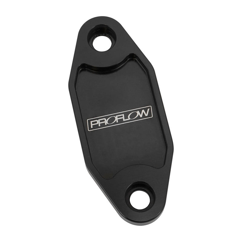 Proflow Fuel Pump Block-Off Plate, Aluminium, Black Anodised, For Ford 302-351C, Each - PFEFB-104BK