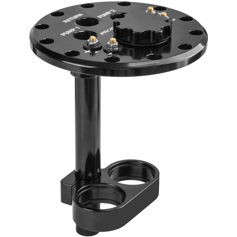 Proflow Dual Fuel Pump Hanger Module, Mounts 39mm Fuel Pumps, 120.5mm PCD, Billet Aluminium, Black Anodised - PFEFCA003 PFEFCA003