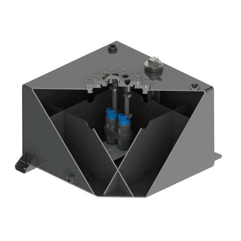 Proflow Dual Fuel Pump Carrier, In-tank, With 2x 340LPH Pumps, Billet Aluminium, Black - PFEFCA016