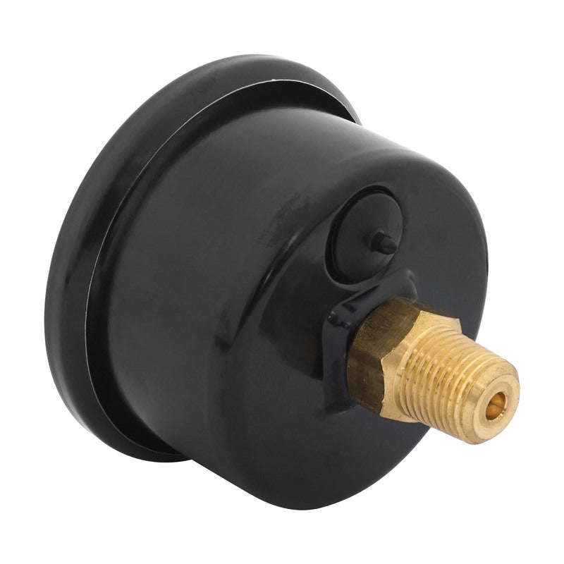 Proflow Fuel Pressure Gauge 0-100PSI, Stainless Steel, Black Body/Black Face Liquid Filled 40mm, Each - PFEFG-100LFBK-2