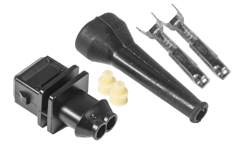 Proflow Fuel Injector Wiring Bosch Minitimer Male 2 Pin Plug w/Terminals & Boot - PFEFI-013 PFEFI-013