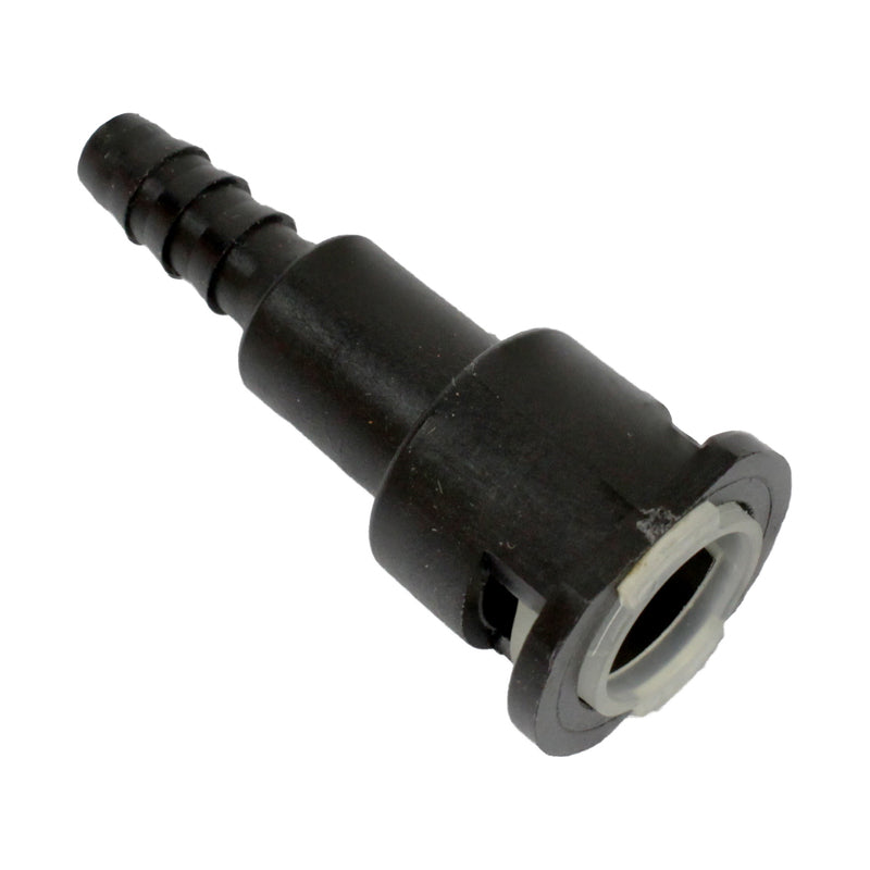 Proflow Fuel Line Connectors, Nylon 1/4in. Female QR Straight To 5/16in. (8mm) Barb, Each - PFEFLQR083 PFEFLQR083