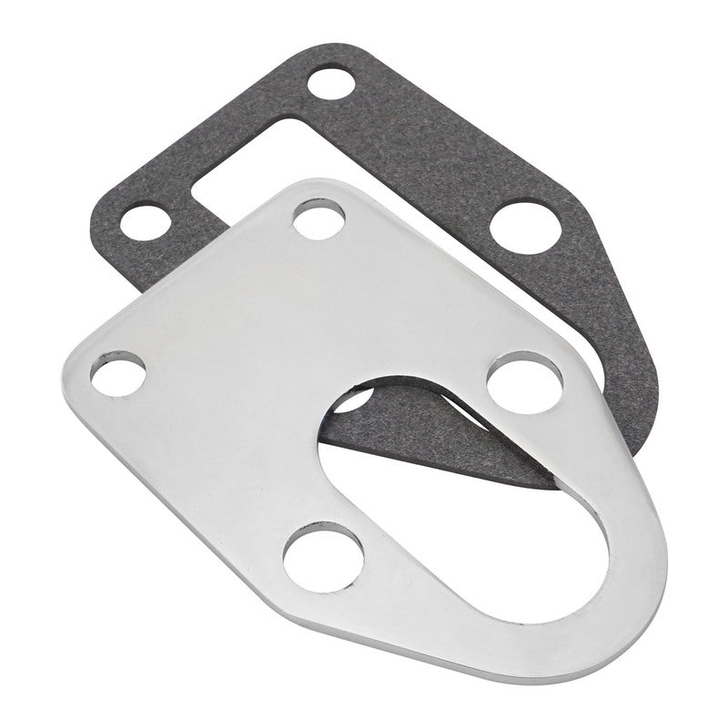 Proflow Fuel Pump Backing Plate, Suit Small Block Chevrolet, w/Gasket, Chrome Steel, Each - PFEFS-FPBP1 PFEFS-FPBP1