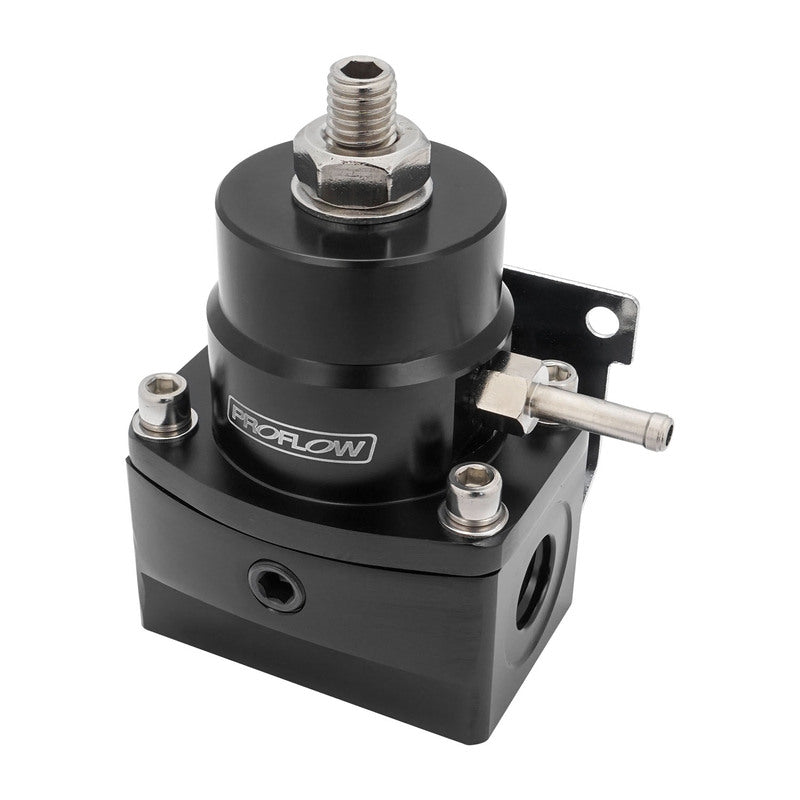 Proflow Fuel Pressure Regulator, EFI Economy Black, Billet 40-65 PSI, -06AN Ports - PFEFS13129