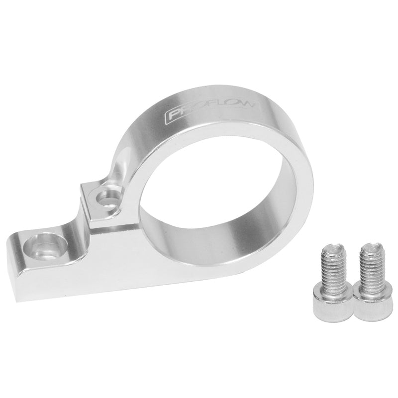 Proflow Fuel Filter Brackets, Single 31mm hole, Aluminium, Silver Anodised - PFEFS300-4 PFEFS300-4
