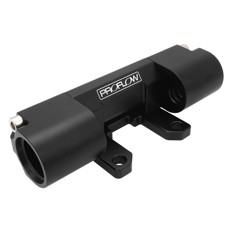 Proflow E85 Flex Fuel Sensor Adapter, Dual Channel, -10AN ORB, Billet Aluminium, Black - PFEFS650-10 PFEFS650-10