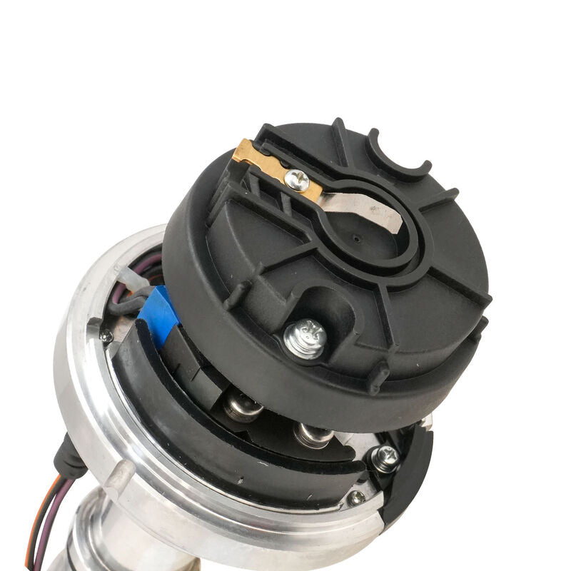 Proflow Distributor, SB Ford 351 Windsor, Pro Series Magnetic Pickup, Mechanical Advance, Black Cap, Each - PFEID440M
