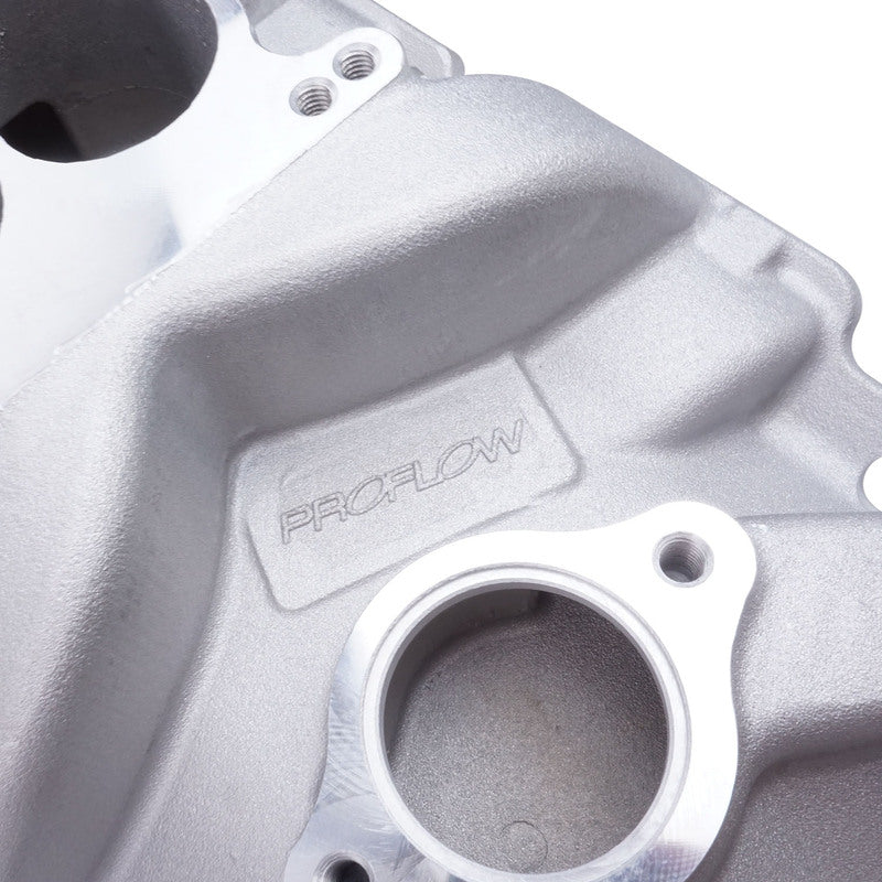 Proflow Intake Manifold, AirDual , Aluminium, Natural, Square/Spread Bore, For Chevrolet, Small Block - PFEM2101