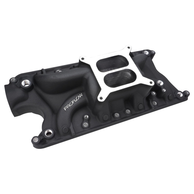 Proflow Intake Manifold, AirDual , Aluminium, Black Square bore SB For Ford 289, 302 - PFEM2121-BK PFEM2121-BK