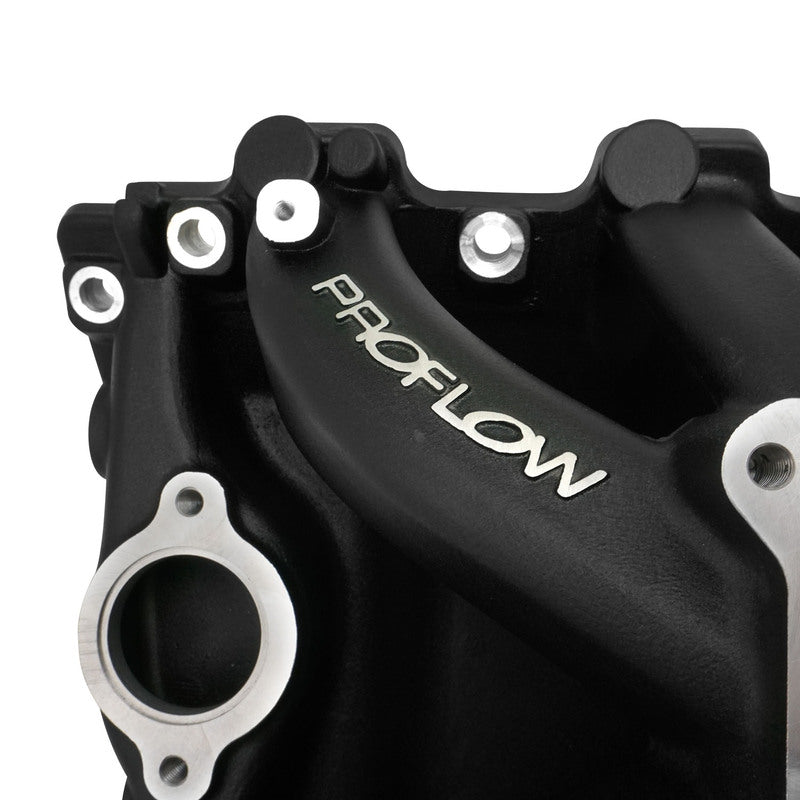Proflow Intake Manifold, MaxJr, Single Plane, Square Bore, Aluminium, Black, For Holden, Commodore V8, VN Heads 253, 304, 308 - PFEM2894-BK